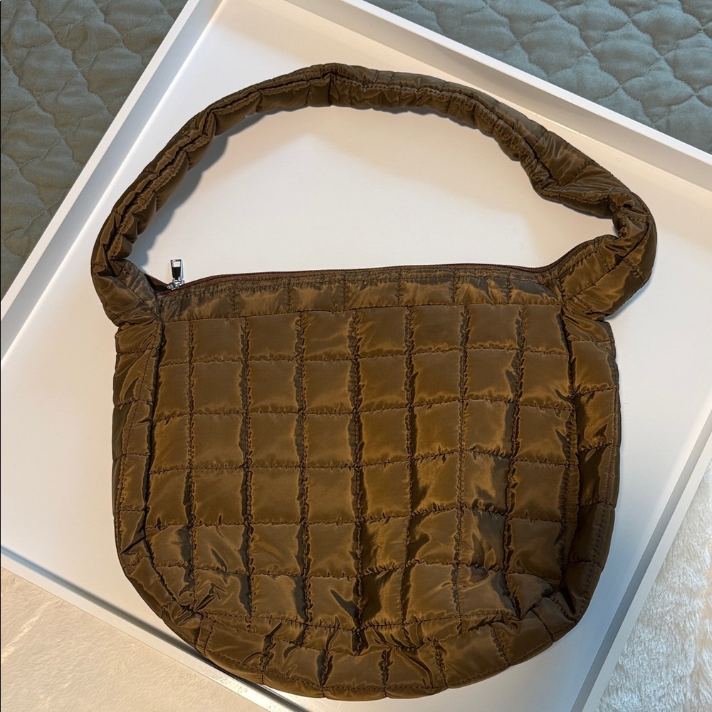 Brown Quilted Women's Bag